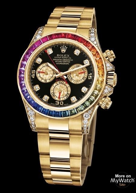 rolex daytona 18ct gold|Rolex daytona rainbow yellow gold.